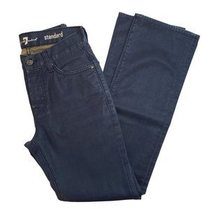 Seven For All Mankind Standard Men's Coated Denim Straight Jeans Size 28x32